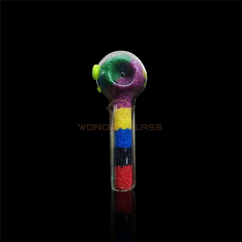 SA527 sand glass pipe,colorful hand pipe