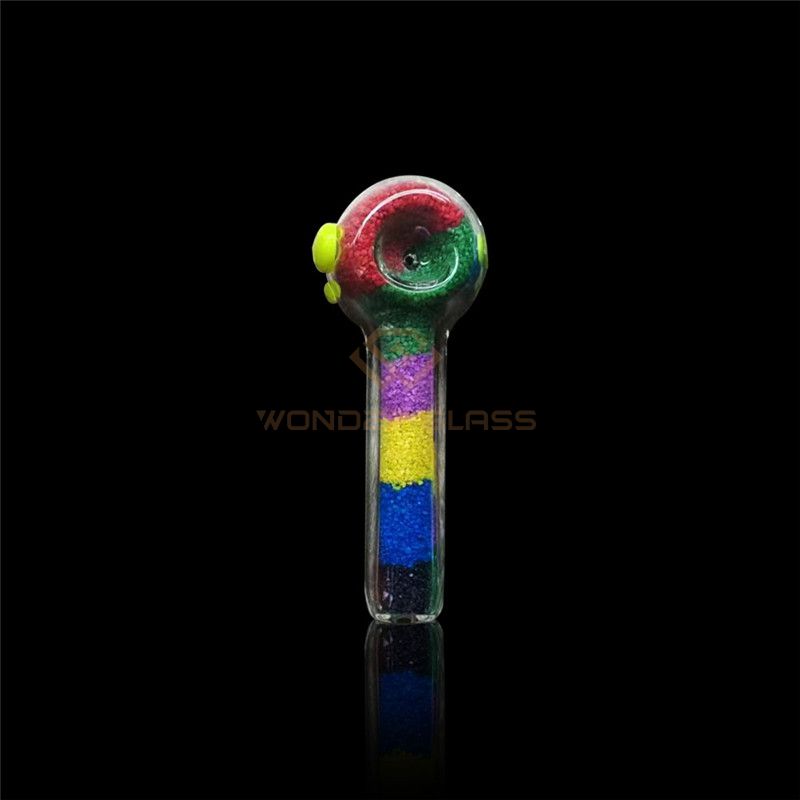 SA527 sand glass pipe,colorful hand pipe