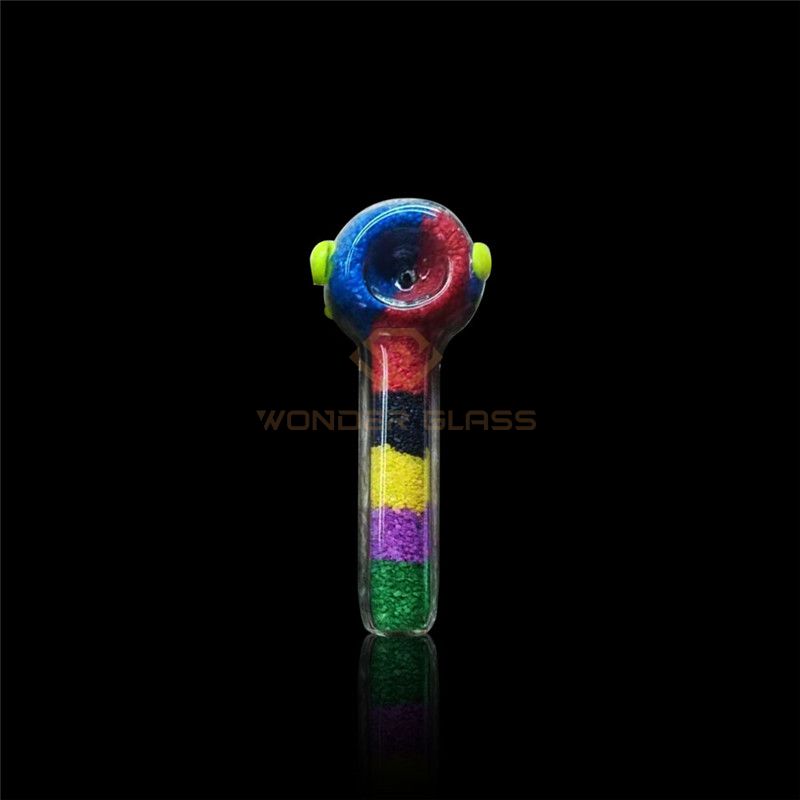 SA527 sand glass pipe,colorful hand pipe