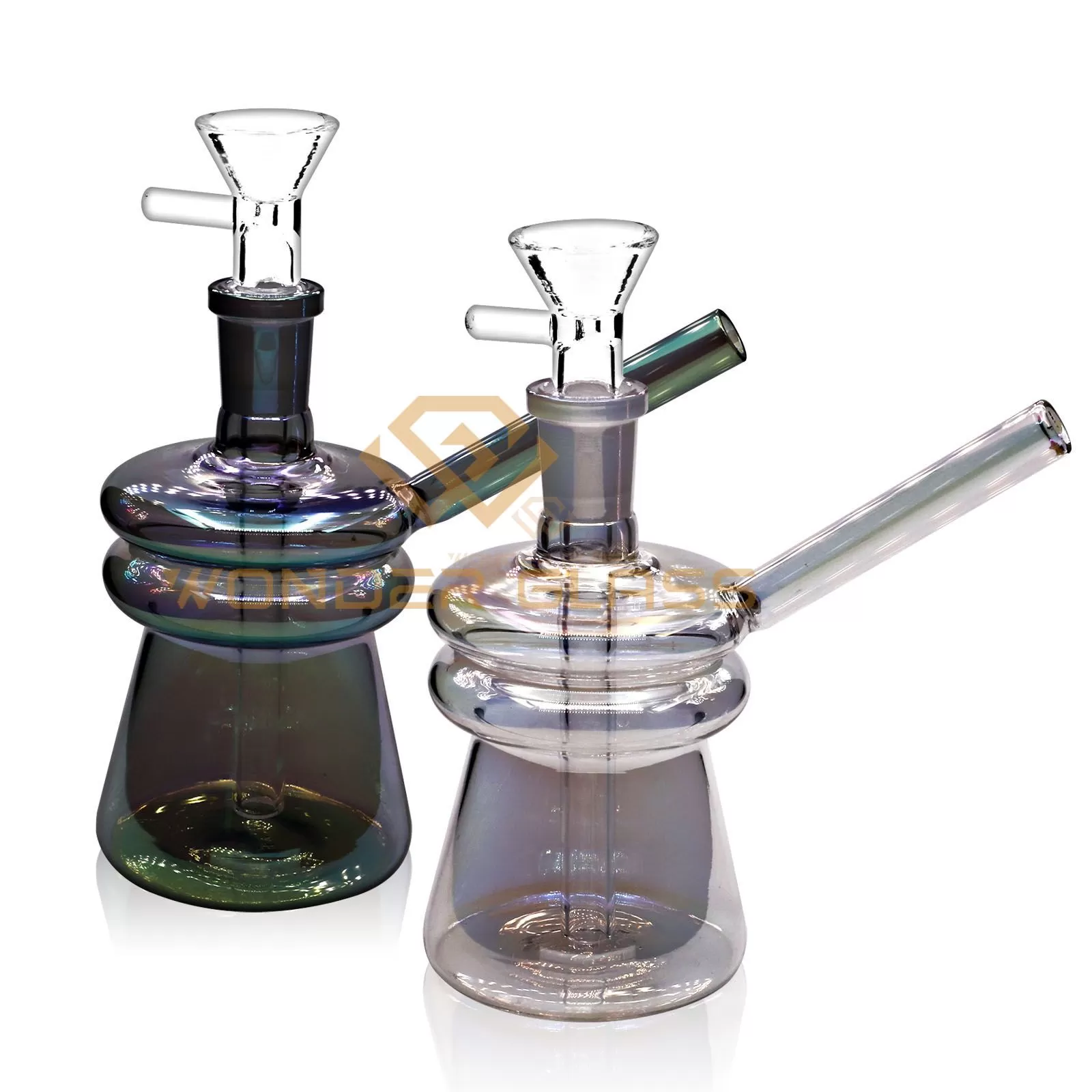 O366-S Glassware Hookah smoking Colorful Glass Burner Bubbler Bottle