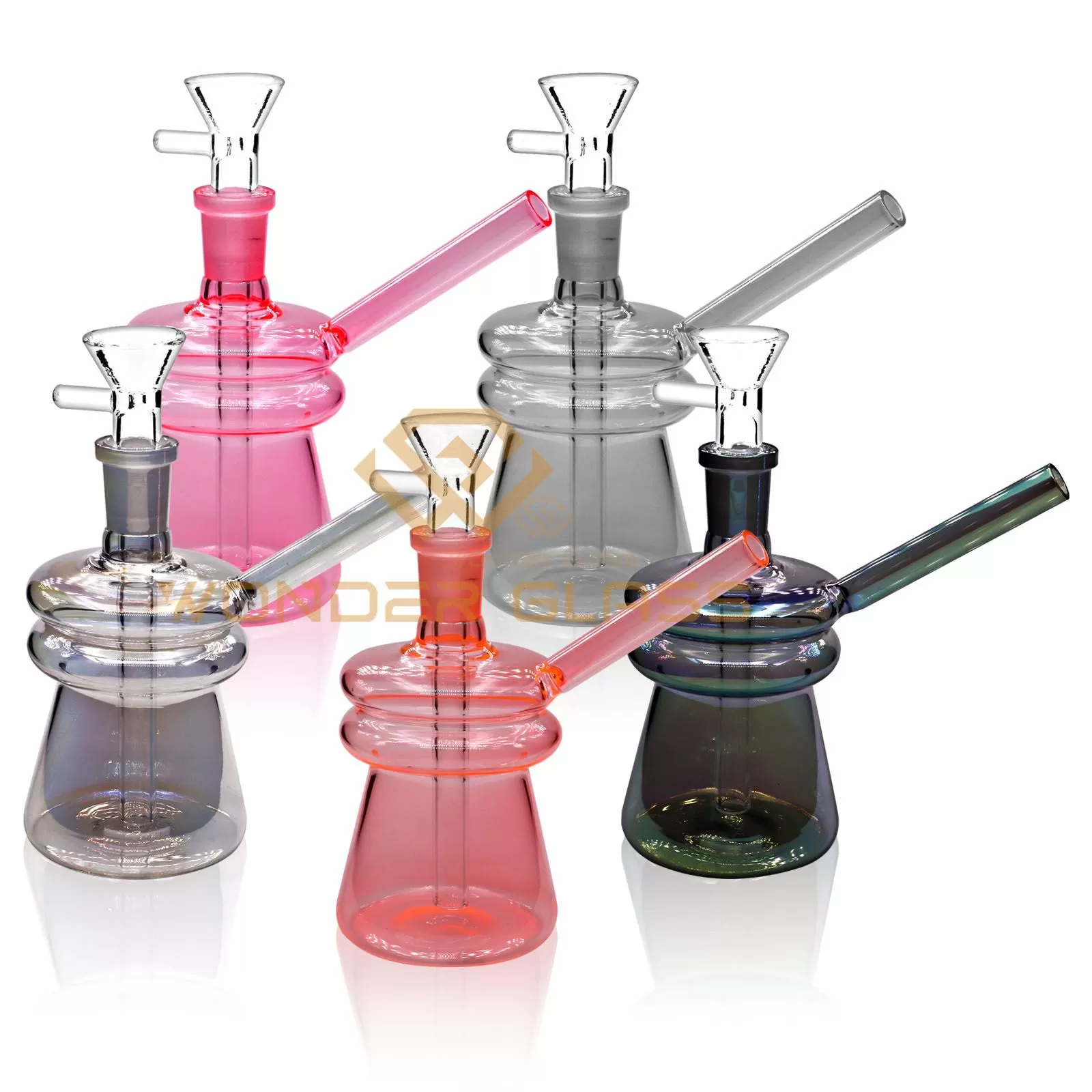 O366-S Glassware Hookah smoking Colorful Glass Burner Bubbler Bottle