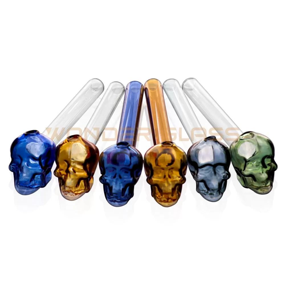 GO803-2 Skull design 12mm smoke pipe