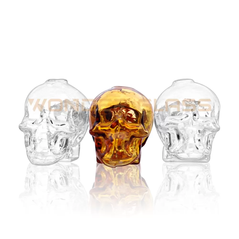 GO804-6 skull Pyrex Glass Pipe Oil Burner pipe