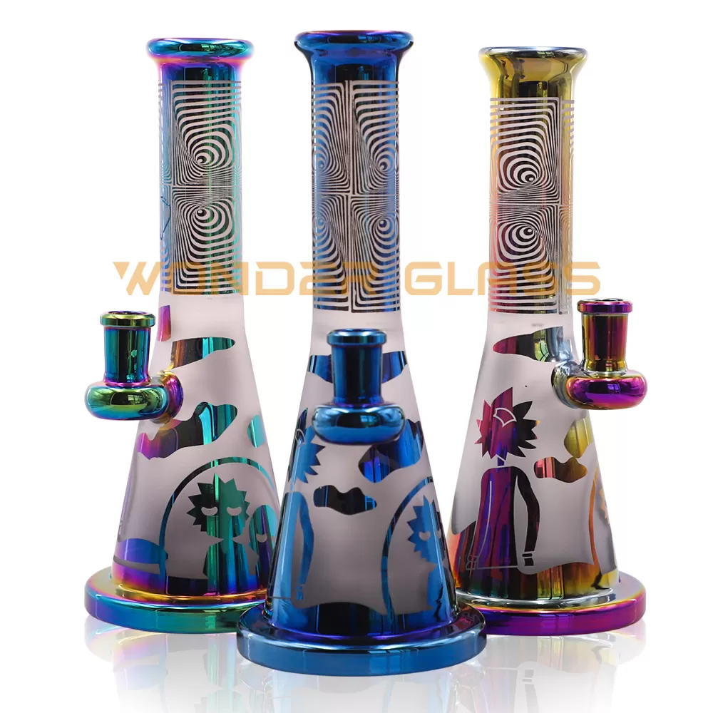 C03 electronic plated glass bong