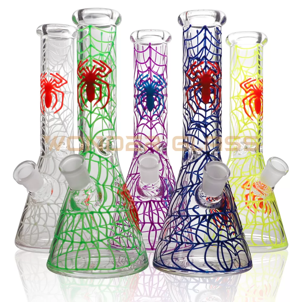 GB806-3 glow in the dark beaker pipe smoke bong