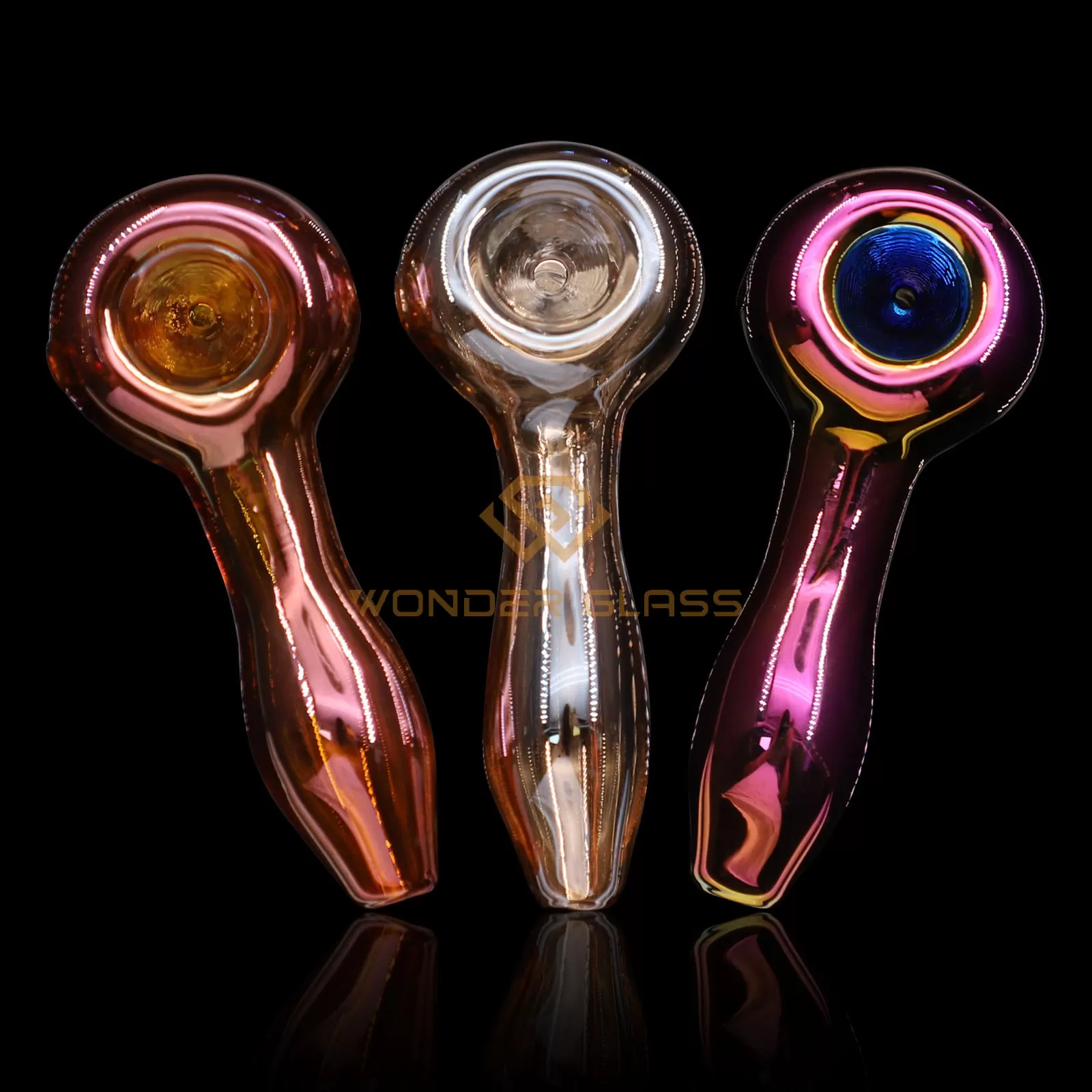 P323 electronic plated glass hand pipe